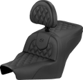 SADDLEMEN Roadsofa™ Seat - Lattice Stitch - With Backrest - BMW R18 '22-'25