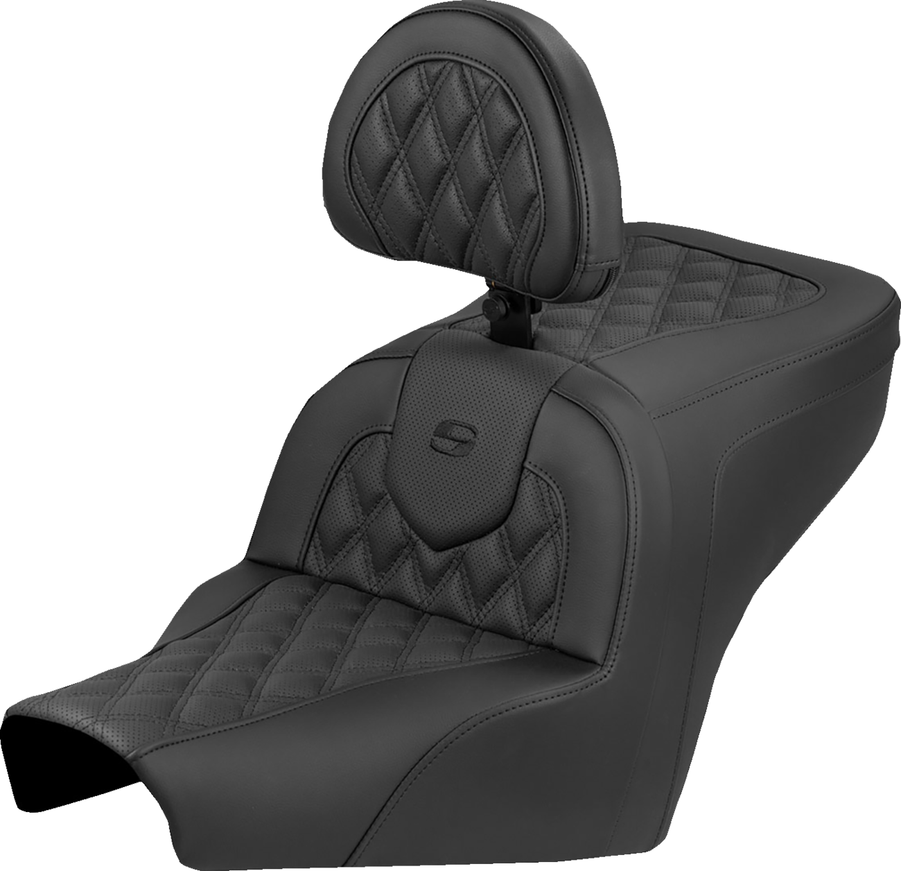 SADDLEMEN Roadsofa™ Seat - Lattice Stitch - With Backrest - BMW R18 '22-'25