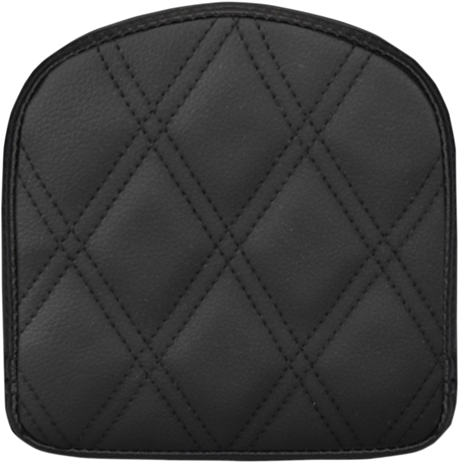 SADDLEMEN Sissy Bar Pad - Lattice Stitched - Black - Universal