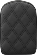 SADDLEMEN Sissy Bar Pad - Lattice Stitched - Black - Universal