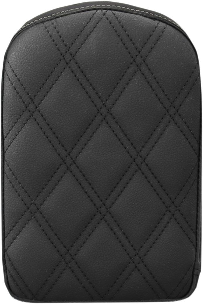 SADDLEMEN Sissy Bar Pad - Lattice Stitched - Black - Universal