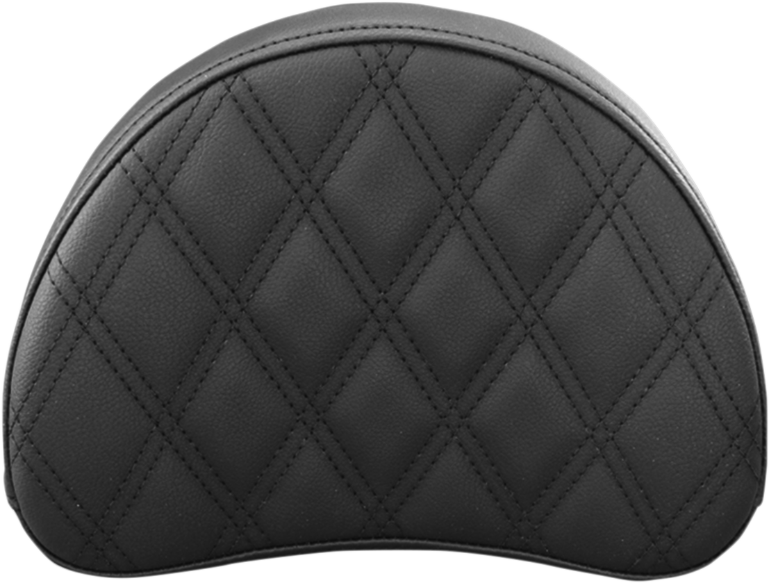 SADDLEMEN Sissy Bar Pad - Lattice Stitched - Black - Universal