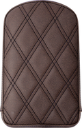 SADDLEMEN Sissy Bar Pad - Lattice Stitched - Brown - Universal