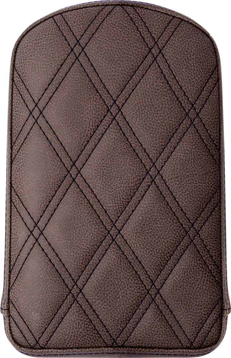 SADDLEMEN Sissy Bar Pad - Lattice Stitched - Brown - Universal