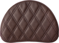 SADDLEMEN Sissy Bar Pad - Lattice Stitched - Brown - Universal