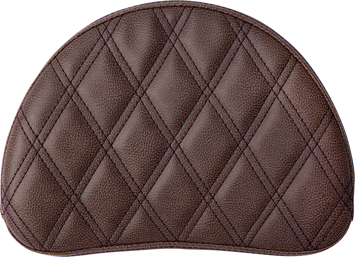 SADDLEMEN Sissy Bar Pad - Lattice Stitched - Brown - Universal