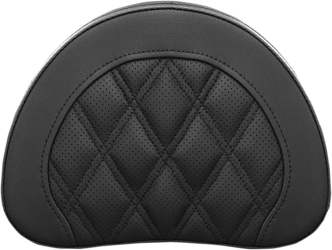 SADDLEMEN Sissy Bar Pad - Lattice Stitched - Black - Universal