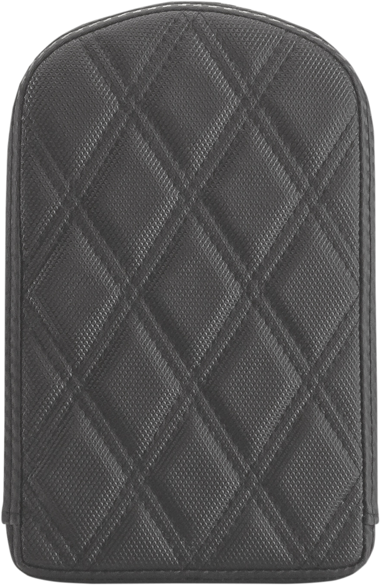 SADDLEMEN Sissy Bar Pad - Lattice Stitched - Black - Universal