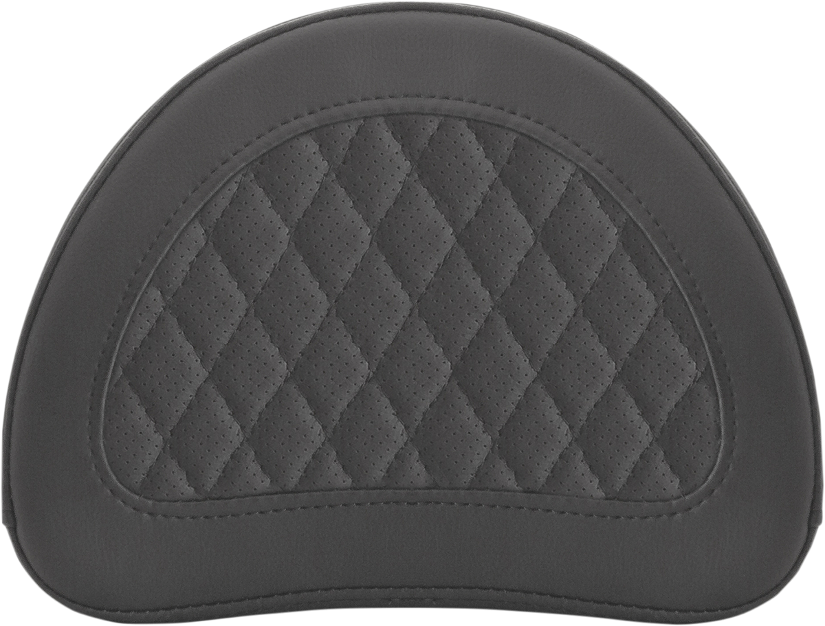 SADDLEMEN Sissy Bar Pad - Lattice Stitched - Black - Universal