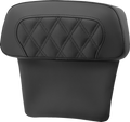 SADDLEMEN Chopped Tour Pak Backrest Pad - RoadSofa™ - Perforated Black w/ Lattice Stitch - FLT/FLH '14-'23