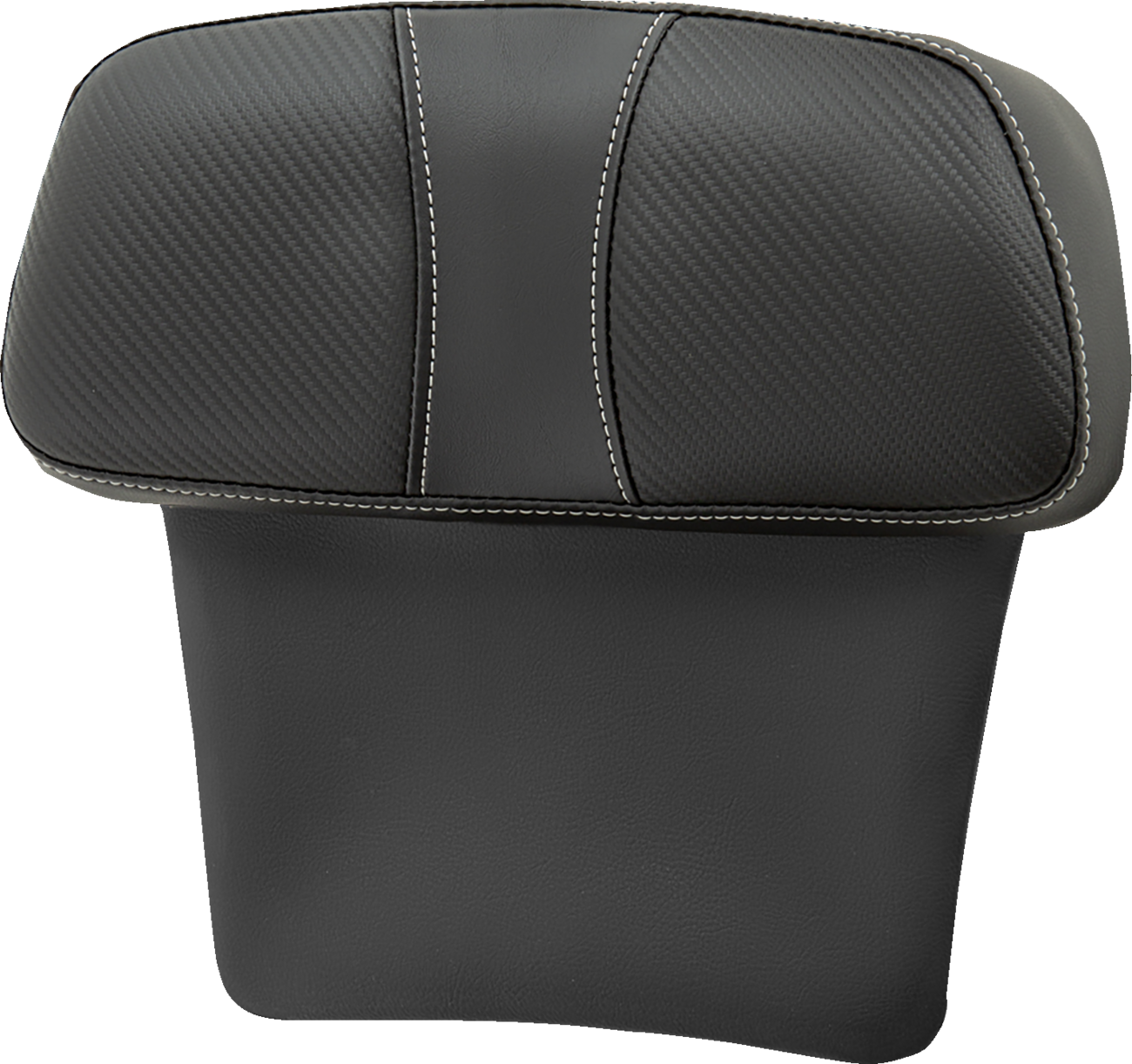 SADDLEMEN Chopped Tour Pak Backrest Pad - Dominator - Black w/ Carbon Fiber Inset - FLT/FLH '14-'23
