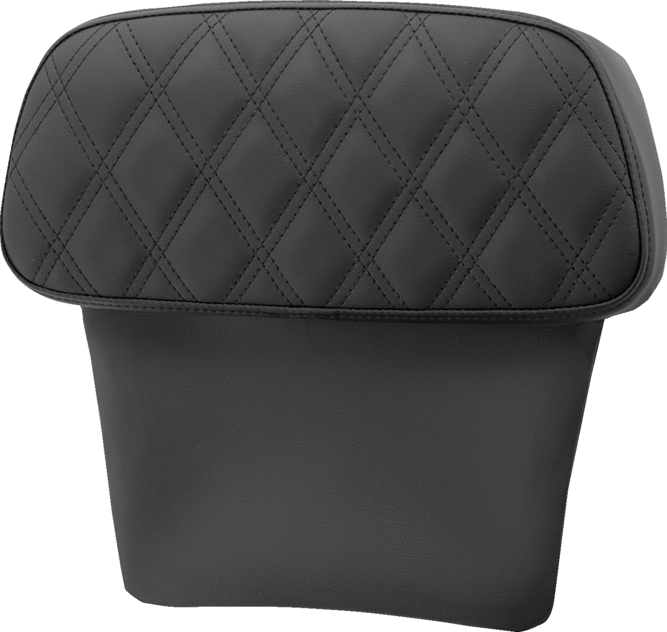 SADDLEMEN Chopped Tour Pak Backrest Pad - Step-Up - Black w/ Black Lattice Stitch - FLT/FLH '14-'23