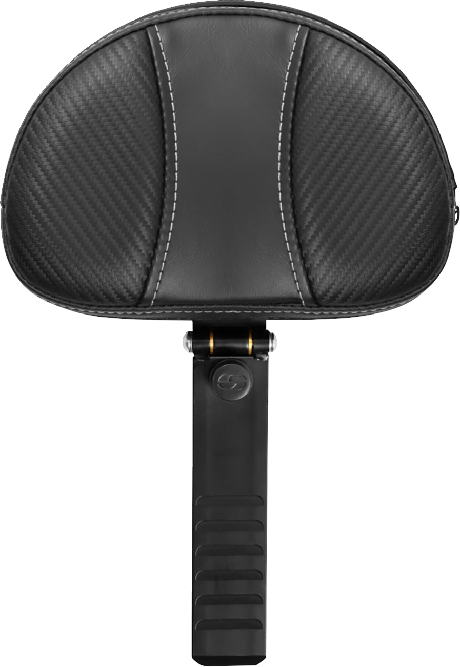 SADDLEMEN Backrest - Dominator - Carbon Fiber w/ Gray Stitching - XL '04-'22