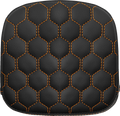 SADDLEMEN Sissy Bar Pad - Honeycomb - Orange Stitching