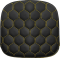 SADDLEMEN Sissy Bar Pad - Honeycomb - Gold Stitching