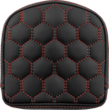 SADDLEMEN RoadSofa™ Sissy Bar Pad - Honeycomb - Red Stitching
