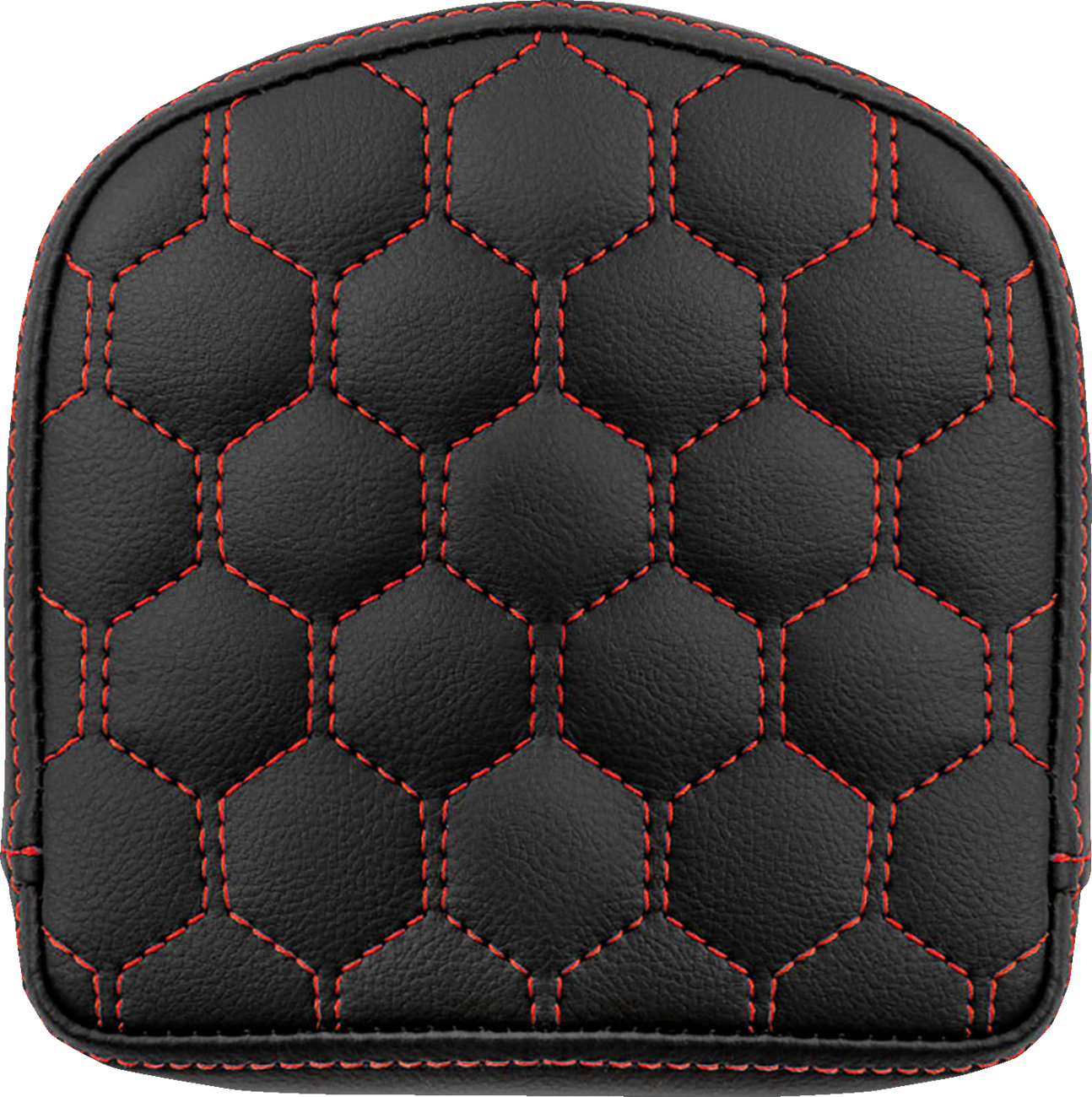 SADDLEMEN RoadSofa™ Sissy Bar Pad - Honeycomb - Red Stitching