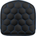 SADDLEMEN RoadSofa™ Sissy Bar Pad - Honeycomb - Blue Stitching