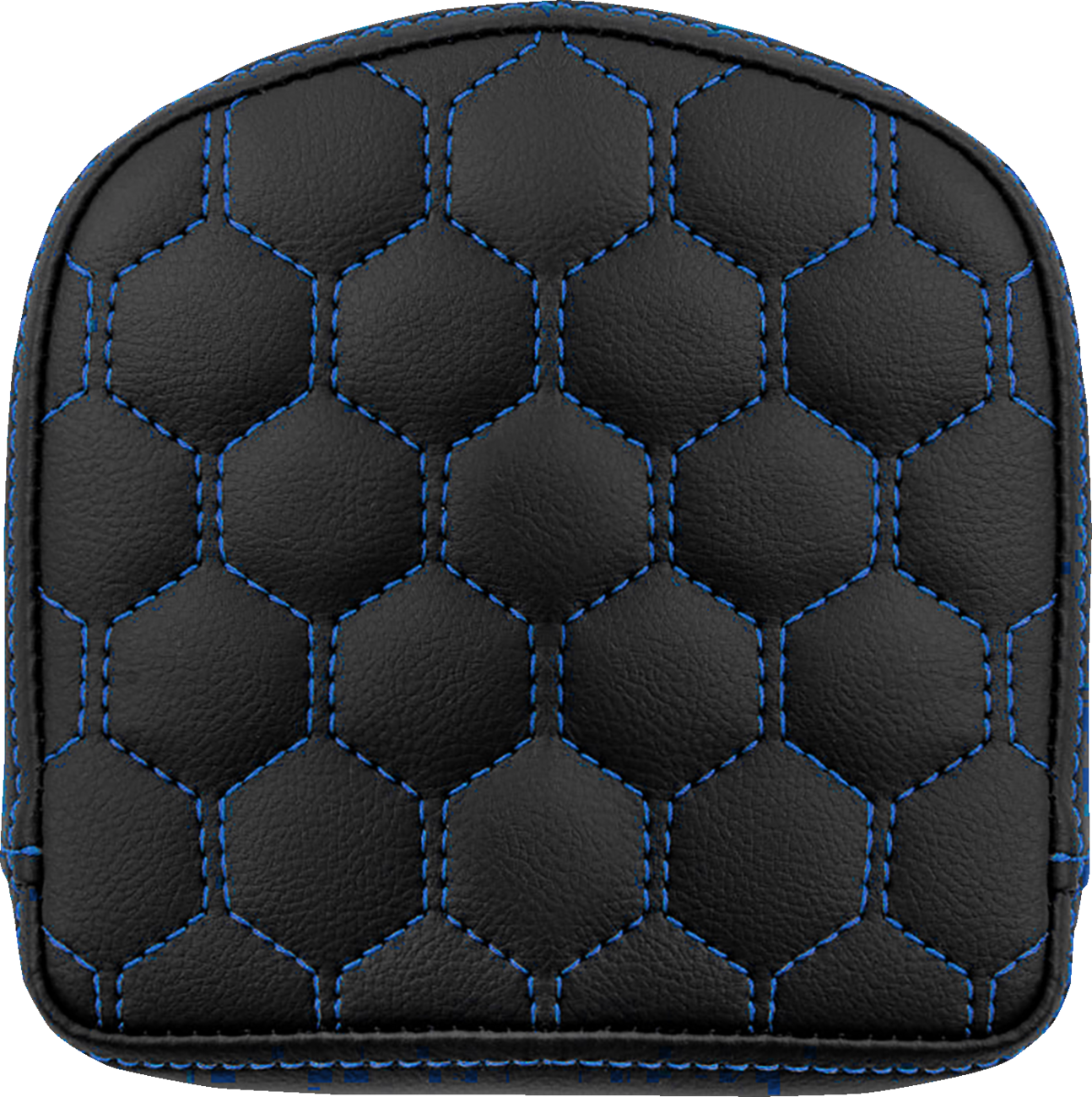 SADDLEMEN RoadSofa™ Sissy Bar Pad - Honeycomb - Blue Stitching