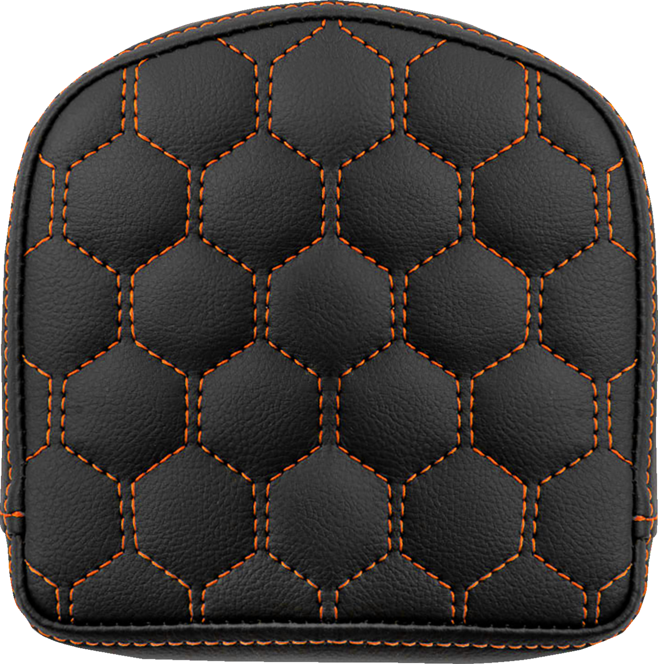 SADDLEMEN RoadSofa™ Sissy Bar Pad - Honeycomb - Orange Stitching