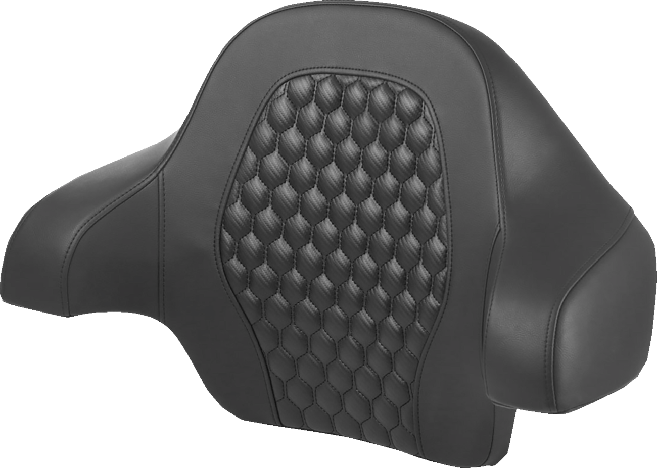 SADDLEMEN Tour Pack Backrest Pad - Honeycomb - Black Stitching - FL '14-'24