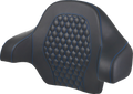 SADDLEMEN Tour Pack Backrest Pad - Honeycomb - Blue Stitching - FL '14-'24
