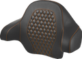 SADDLEMEN Tour Pack Backrest Pad - Honeycomb - Orange Stitching - FL '14-'24