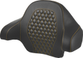 SADDLEMEN Tour Pack Backrest Pad - Honeycomb - Gold Stitching - FL '14-'24