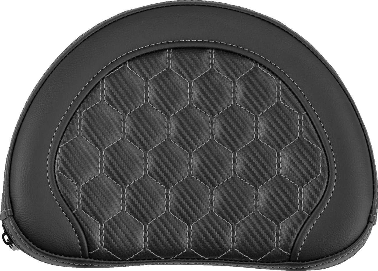 SADDLEMEN Contour Sissy Bar Pad - Honeycomb - Gray Stitch - Universal - 2" Thick
