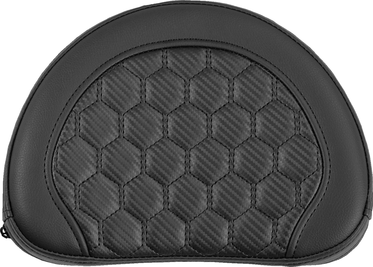 SADDLEMEN Contoured Sissy Bar Pad - Honeycomb - Black Stitch - 2" Thick