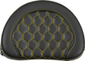 SADDLEMEN Contoured Sissy Bar Pad - Honeycomb - Gold Stitch - 2" Thick