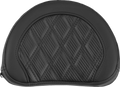 SADDLEMEN Contoured Sissy Bar Pad - Lattice Stitch - Black Stitch - 2" Thick