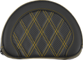 SADDLEMEN Contoured Sissy Bar Pad - Lattice Stitch - Gold Stitch - 2" Thick