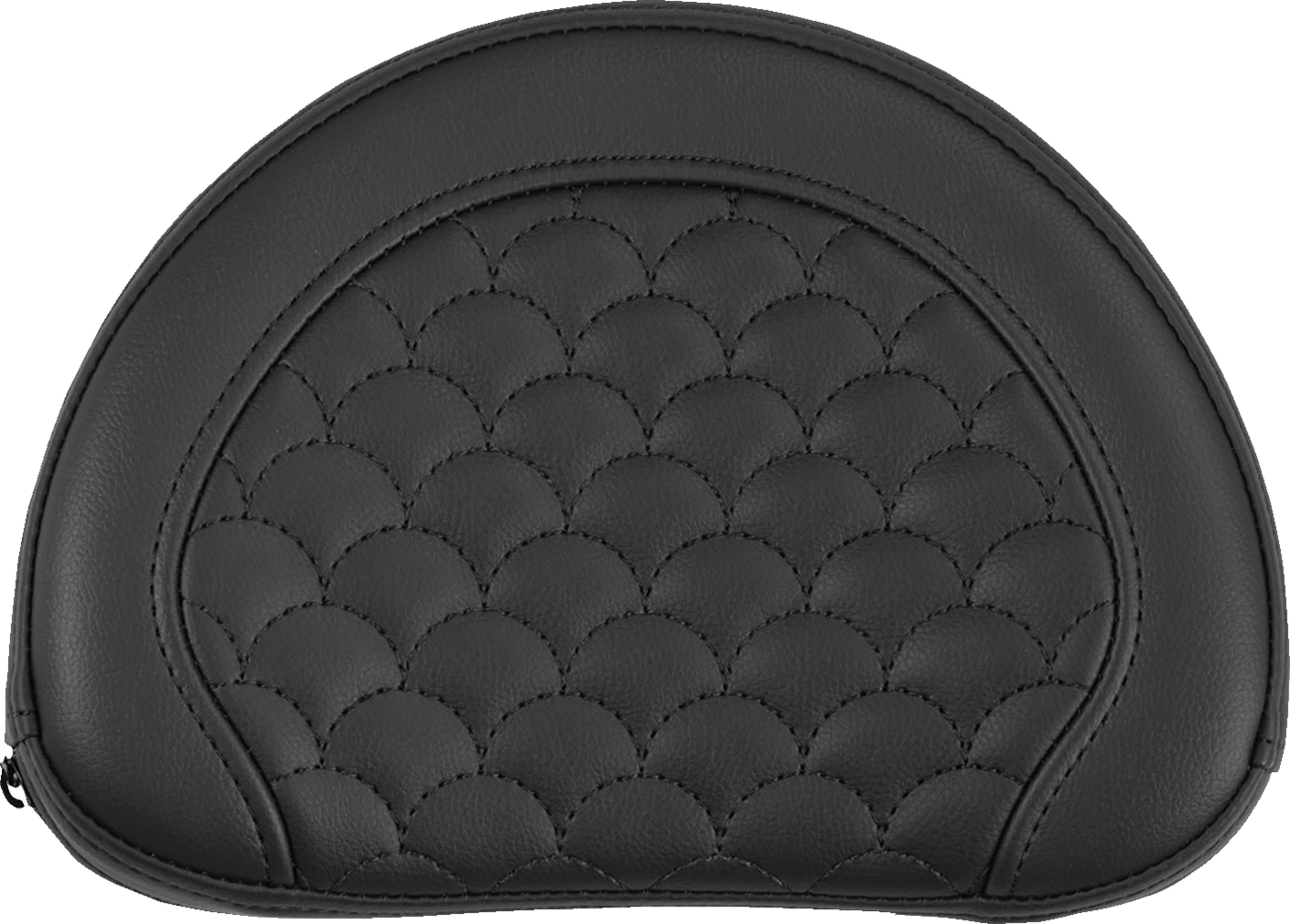 SADDLEMEN Contoured Sissy Bar Pad - Dragon Scale - Black Stitch - 2" Thick