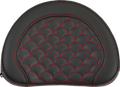 SADDLEMEN Contoured Sissy Bar Pad - Dragon Scale - Red Stitch - 2" Thick