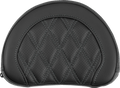 SADDLEMEN Contoured Sissy Bar Pad - Lattice Stitch - Gray Stitch - 2" Thick