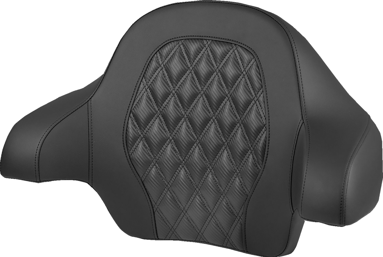 SADDLEMEN Tour-Pak® Backrest Pad - Lattice Stitch - Black Stitch - FL '14-'25