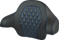 SADDLEMEN Tour-Pak® Backrest Pad - Lattice Stitch - Blue Stitch - FL '14-'25
