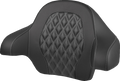 SADDLEMEN Tour-Pak® Backrest Pad - Lattice Stitch - Silver Stitch - FL '14-'25