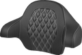 SADDLEMEN Tour-Pak® Backrest Pad - Lattice Stitch - White Stitch - FL '14-'25