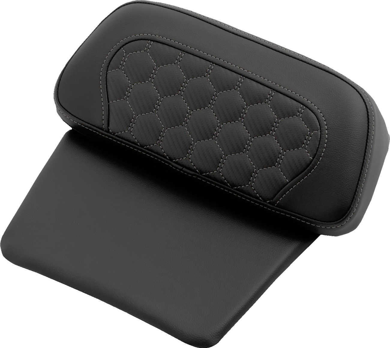 SADDLEMEN Chopped Tour Pak Backrest Pad - Honeycomb - Gray Stitch - FLH/FLT '14-'25