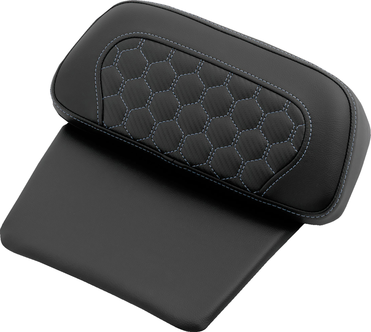 SADDLEMEN Chopped Tour Pak Backrest Pad - Honeycomb - Silver Stitch - FLH/FLT '14-'25