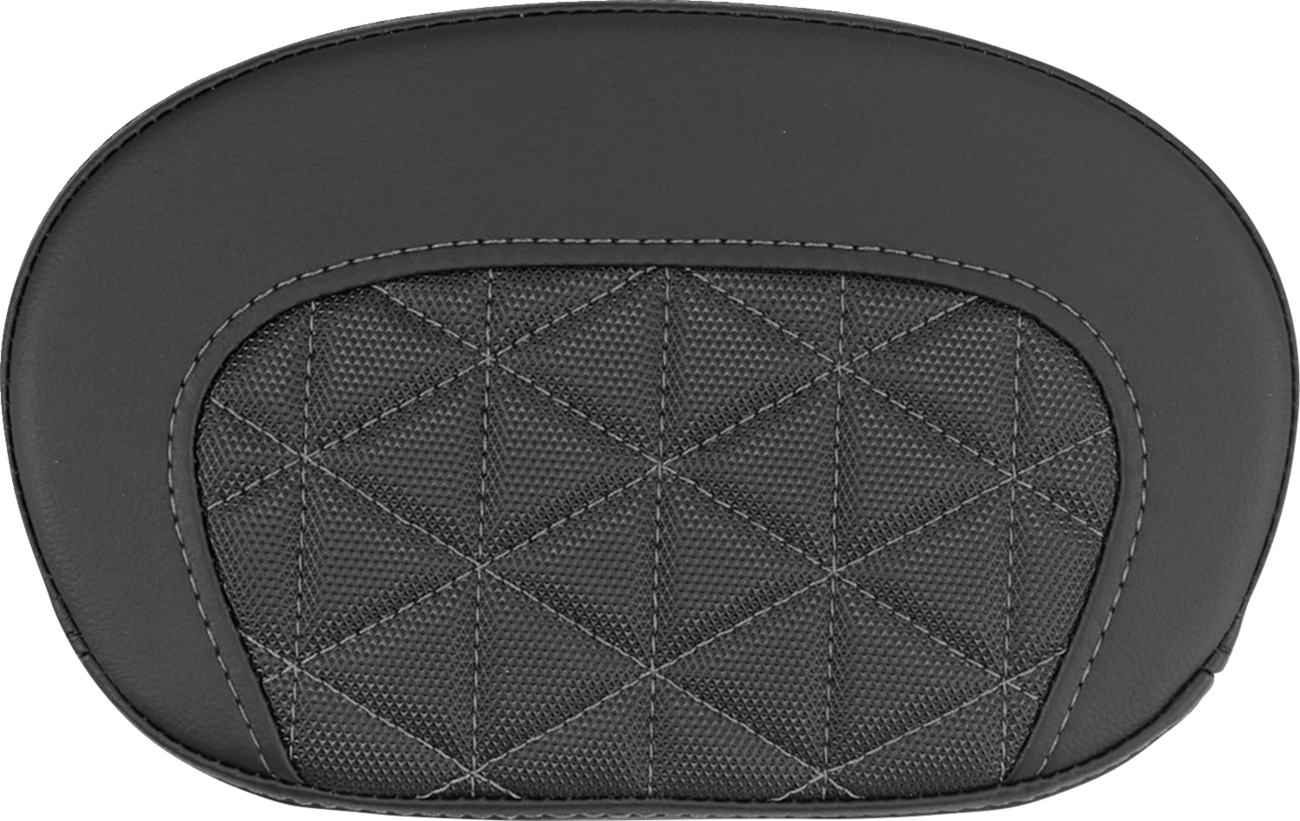 SADDLEMEN Mini Contour Sissy Bar Pad - Tri-Gripper - Gray Stitch