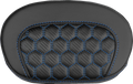 SADDLEMEN Mini Contour Sissy Bar Pad - Honeycomb - Blue Stitch