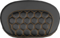 SADDLEMEN Mini Contour Sissy Bar Pad - Honeycomb - Orange Stitch