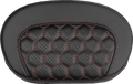 SADDLEMEN Mini Contour Sissy Bar Pad - Honeycomb - Red Stitch