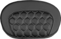 SADDLEMEN Mini Contour Sissy Bar Pad - Honeycomb - White Stitch
