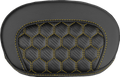 SADDLEMEN Mini Contour Sissy Bar Pad - Honeycomb - Gold Stitch