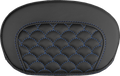 SADDLEMEN Mini Contour Sissy Bar Pad - Dragon Scale - Blue Stitch