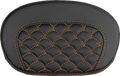SADDLEMEN Mini Contour Sissy Bar Pad - Dragon Scale - Orange Stitch